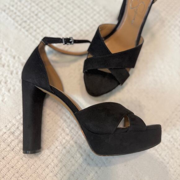 Jessica Simpson 8 Irbella platform suede feel heels sandal 2986 - Picture 7 of 11